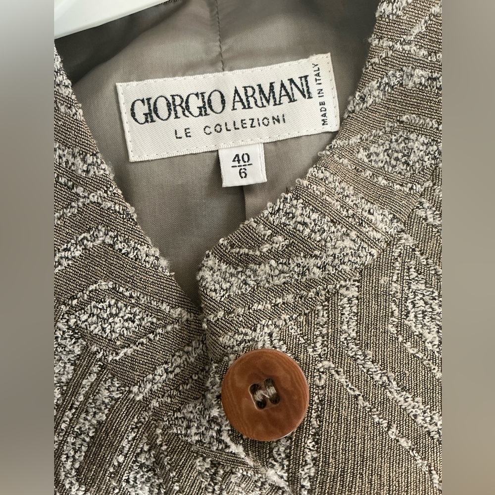 Giorgio Armani LE COLLEZIONI made in Italy blazer coat jacket button front 40 6 - Picture 11 of 15